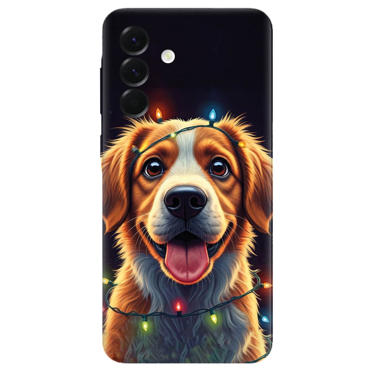 Чохол для Samsung Galaxy A56 5G Festive Pup - фото 1 Чохол для Samsung Galaxy A56 5G Festive Pup - фото 1 - Чохли для телефонів