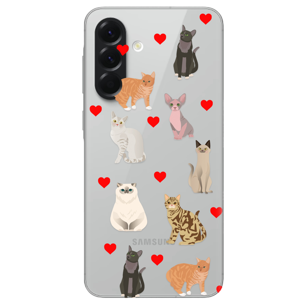 Чохол для Samsung Galaxy A56 5G Любов у кожному мяу - фото 1 - Чохли для телефонів