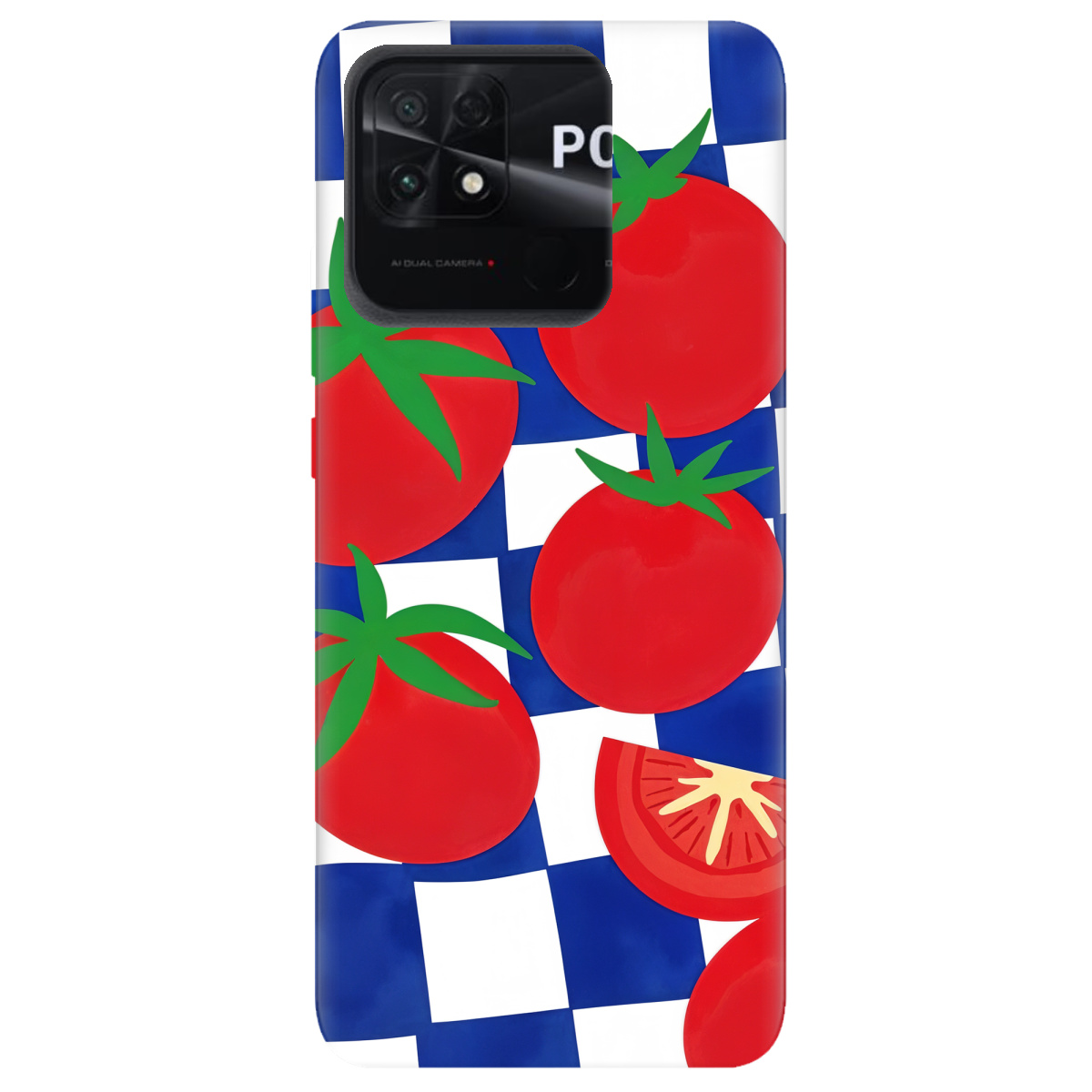 Чехол для Xiaomi Poco C40 Веселі томати - фото 1 Чехол для Xiaomi Poco C40 Веселі томати - фото 1 - Чехлы для телефонов