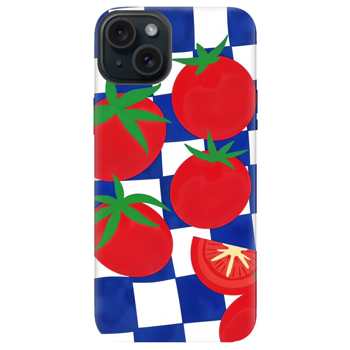 Чехол для Apple iPhone 15 Plus Веселі томати - фото 1 Чехол для Apple iPhone 15 Plus Веселі томати - фото 1 - Чехлы для телефонов