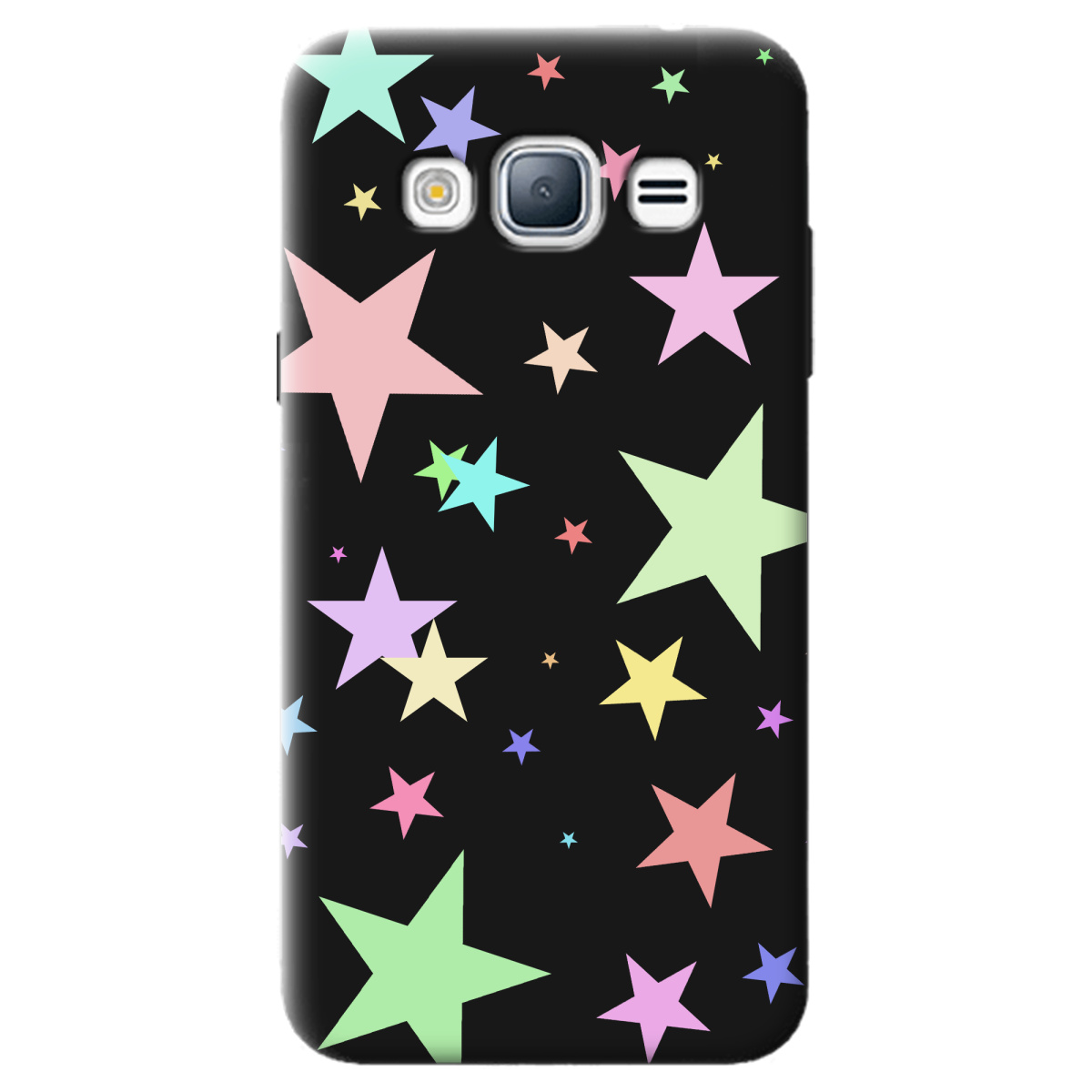 Чехол для Samsung Galaxy J3 2016 черный матовый soft touch Яскраві зірки (black) - фото 1 Чехол для Samsung Galaxy J3 2016 черный матовый soft touch Яскраві зірки (black) - фото 1 - Чехлы для телефонов