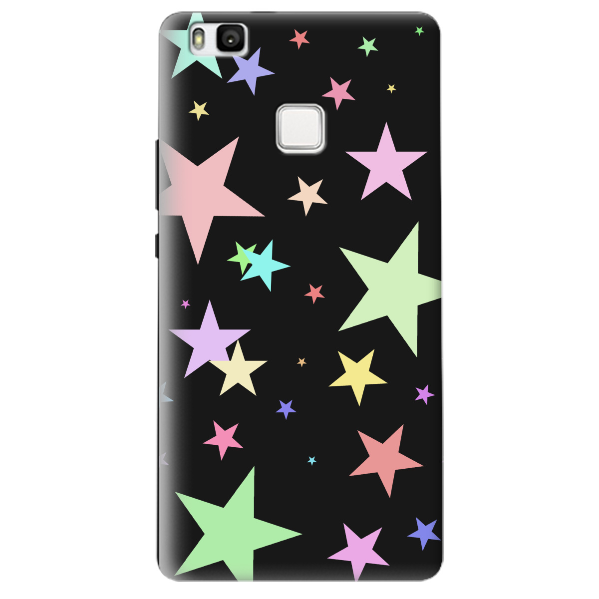 Чехол для Huawei P9 Lite черный матовый soft touch Яскраві зірки (black) - фото 1 - Чехлы для телефонов