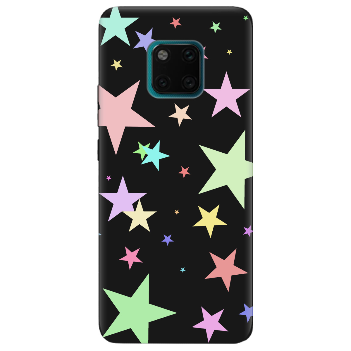 Чехол для Huawei Mate 20 Pro черный матовый soft touch Яскраві зірки (black) - фото 1 - Чехлы для телефонов