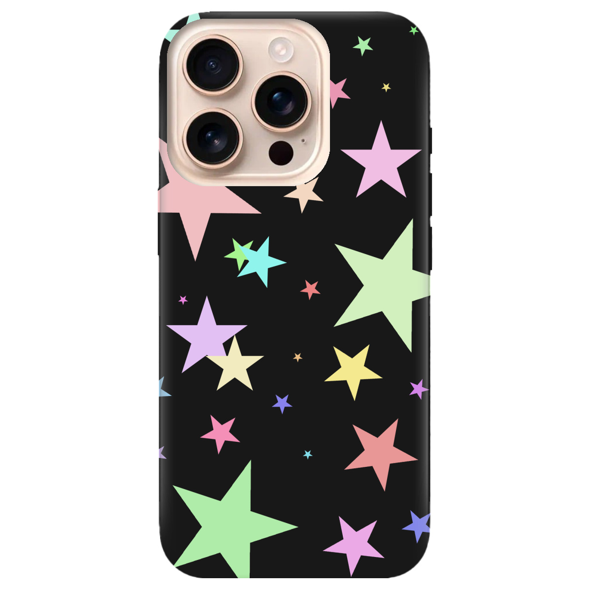 Чехол для Apple iPhone 16 Pro Max черный матовый soft touch Яскраві зірки (black) - фото 1 - Чехлы для телефонов