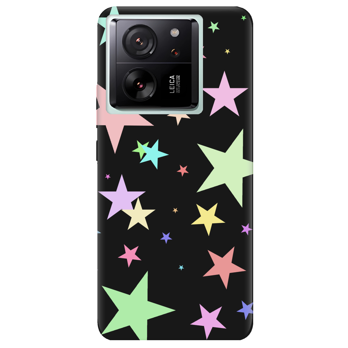 Чехол для Xiaomi 13T Pro черный матовый soft touch Яскраві зірки (black) - фото 1 Чехол для Xiaomi 13T Pro черный матовый soft touch Яскраві зірки (black) - фото 1 - Чехлы для телефонов