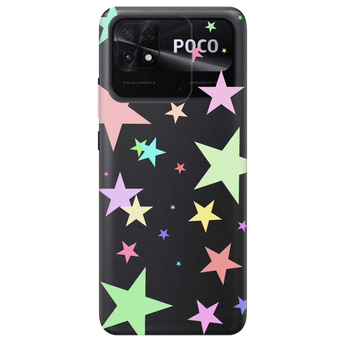 Чехол для Xiaomi Poco C40 Яскраві зірки - фото 1 Чехол для Xiaomi Poco C40 Яскраві зірки - фото 1 - Чехлы для телефонов