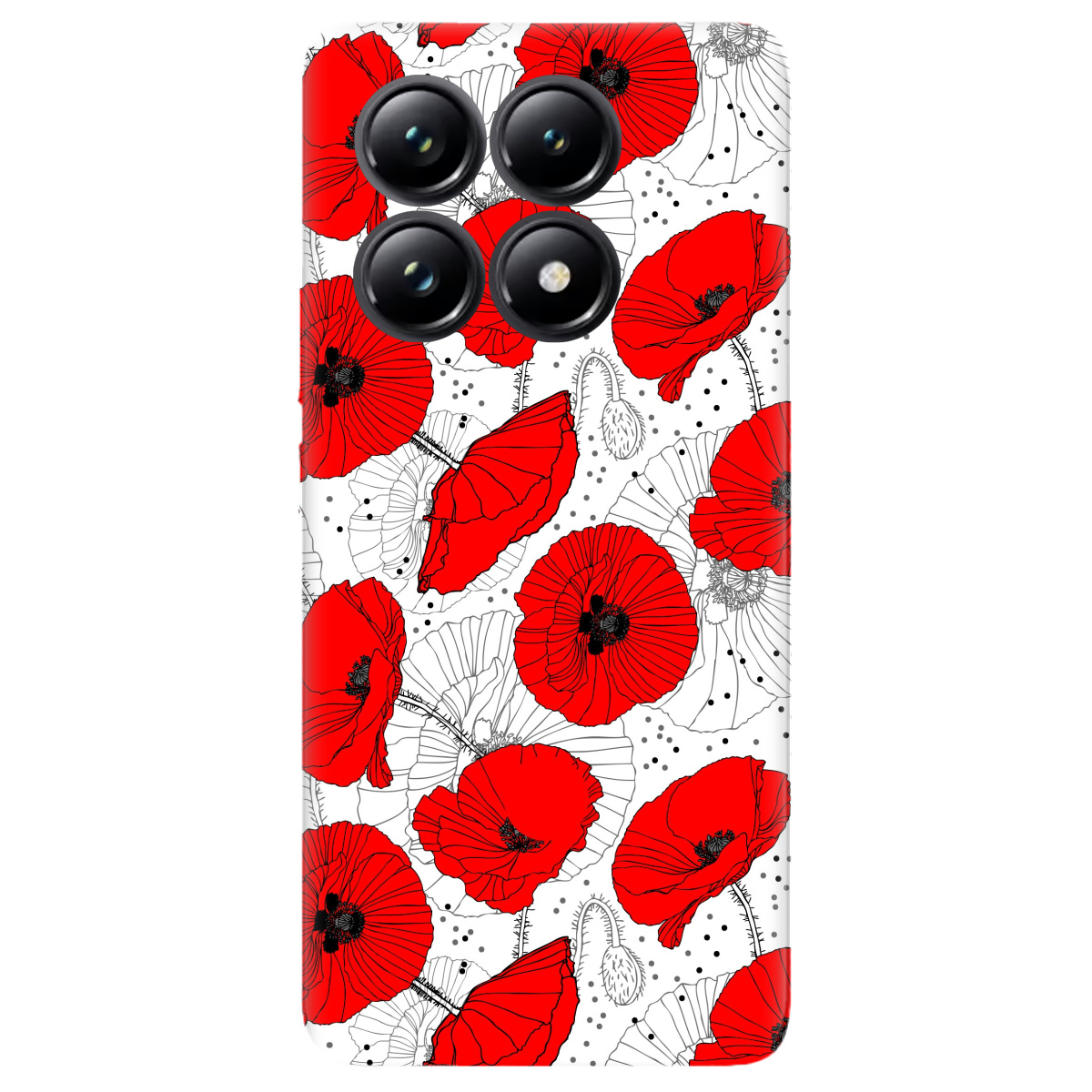Чехол для Xiaomi 14T Pro Red flower - фото 1 - Чехлы для телефонов