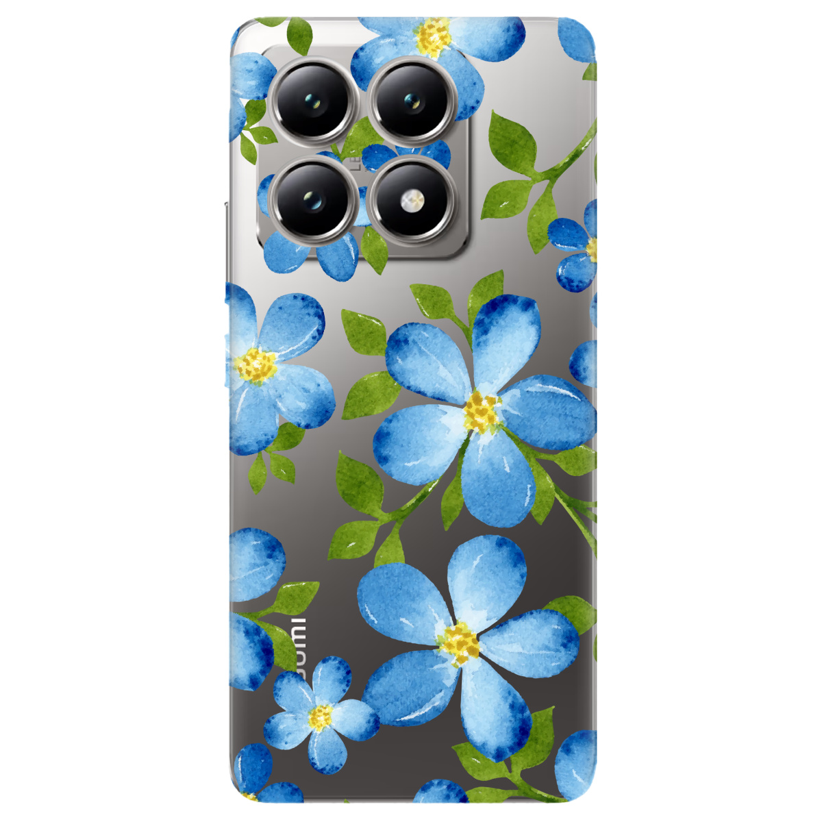 Чохол для Xiaomi 14T Flowers blue - фото 1 Чохол для Xiaomi 14T Flowers blue - фото 1 - Чохли для телефонів
