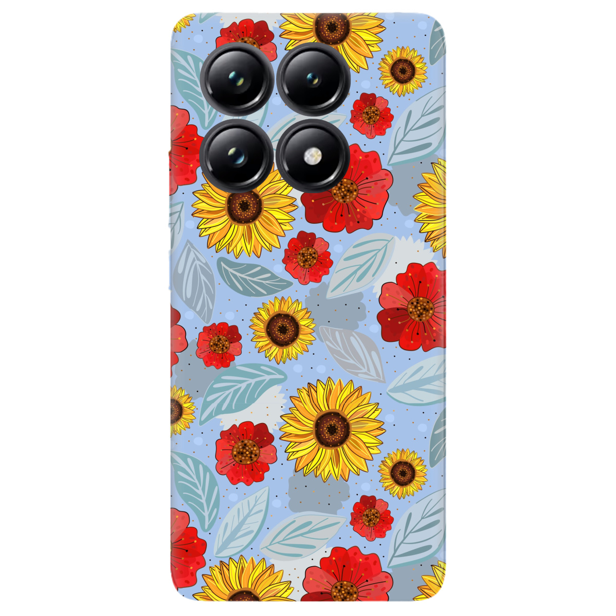 Чехол для Xiaomi 14T Pro Соняшники і маки - фото 1 - Чехлы для телефонов