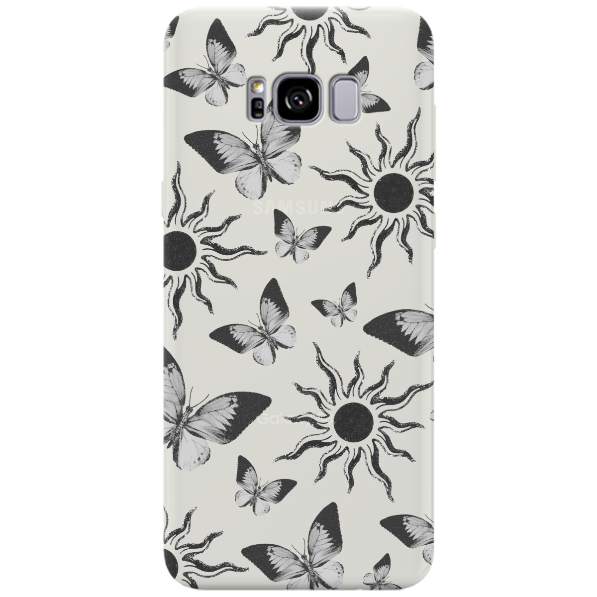 Чехол для Samsung Galaxy S8 Plus полупрозрачный матовый soft touch Сонячний метелик - фото 1 - Чехлы для телефонов