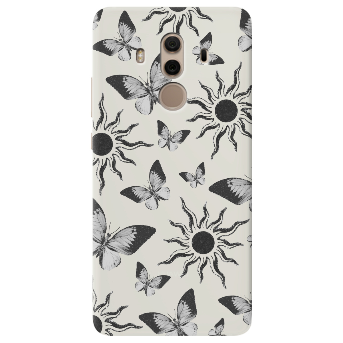 Чехол для Huawei Mate 10 Pro полупрозрачный матовый soft touch Сонячний метелик - фото 1 - Чехлы для телефонов