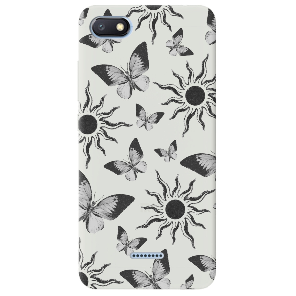 Чехол для Xiaomi Redmi 6A полупрозрачный матовый soft touch Сонячний метелик - фото 1 - Чехлы для телефонов