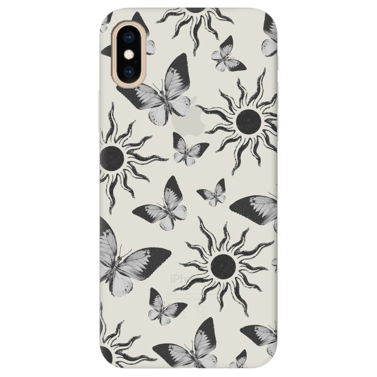 Чехол для Apple iPhone XS полупрозрачный матовый soft touch Сонячний метелик - фото 1 - Чехлы для телефонов