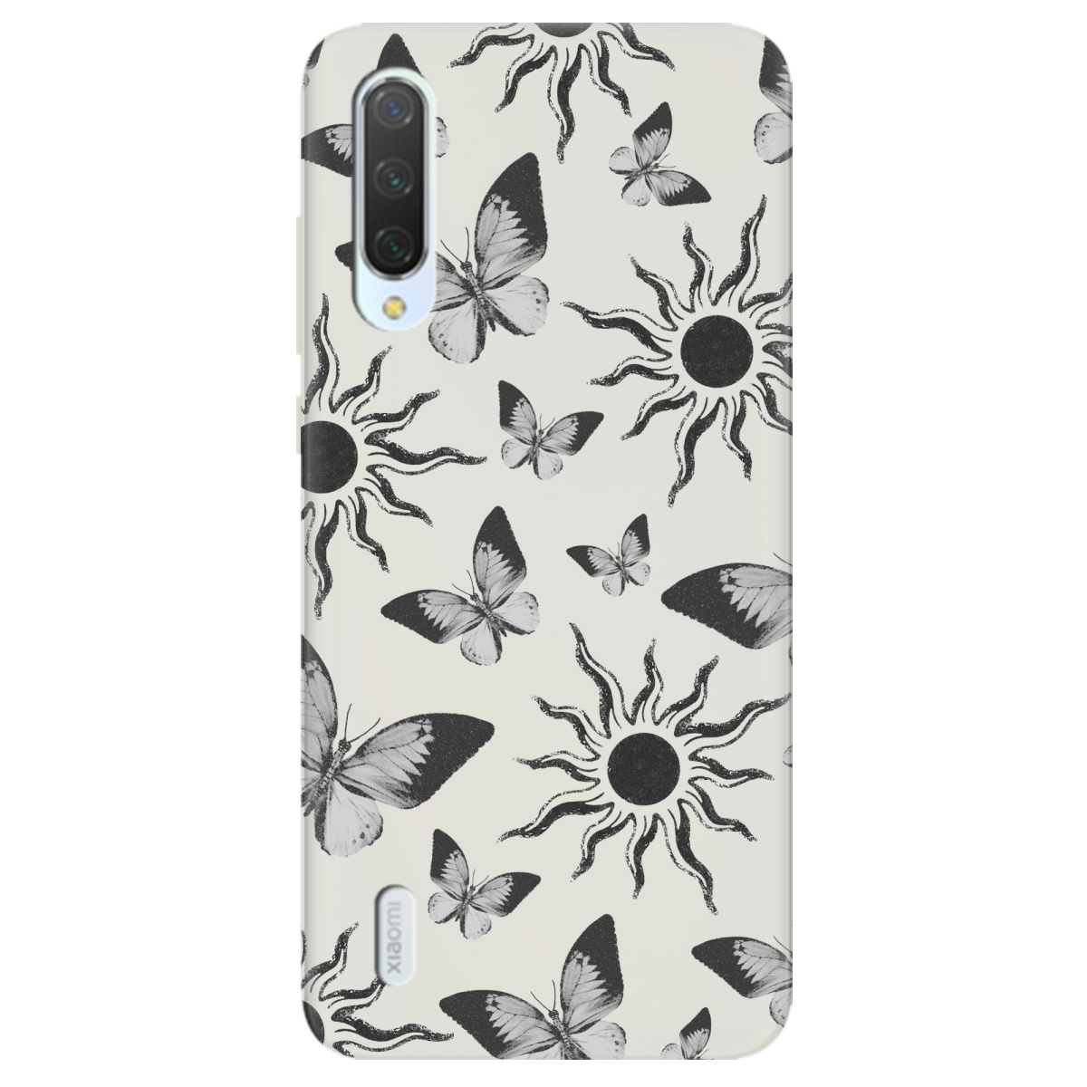 Чехол для Xiaomi Mi A3 полупрозрачный матовый soft touch Сонячний метелик - фото 1 - Чехлы для телефонов