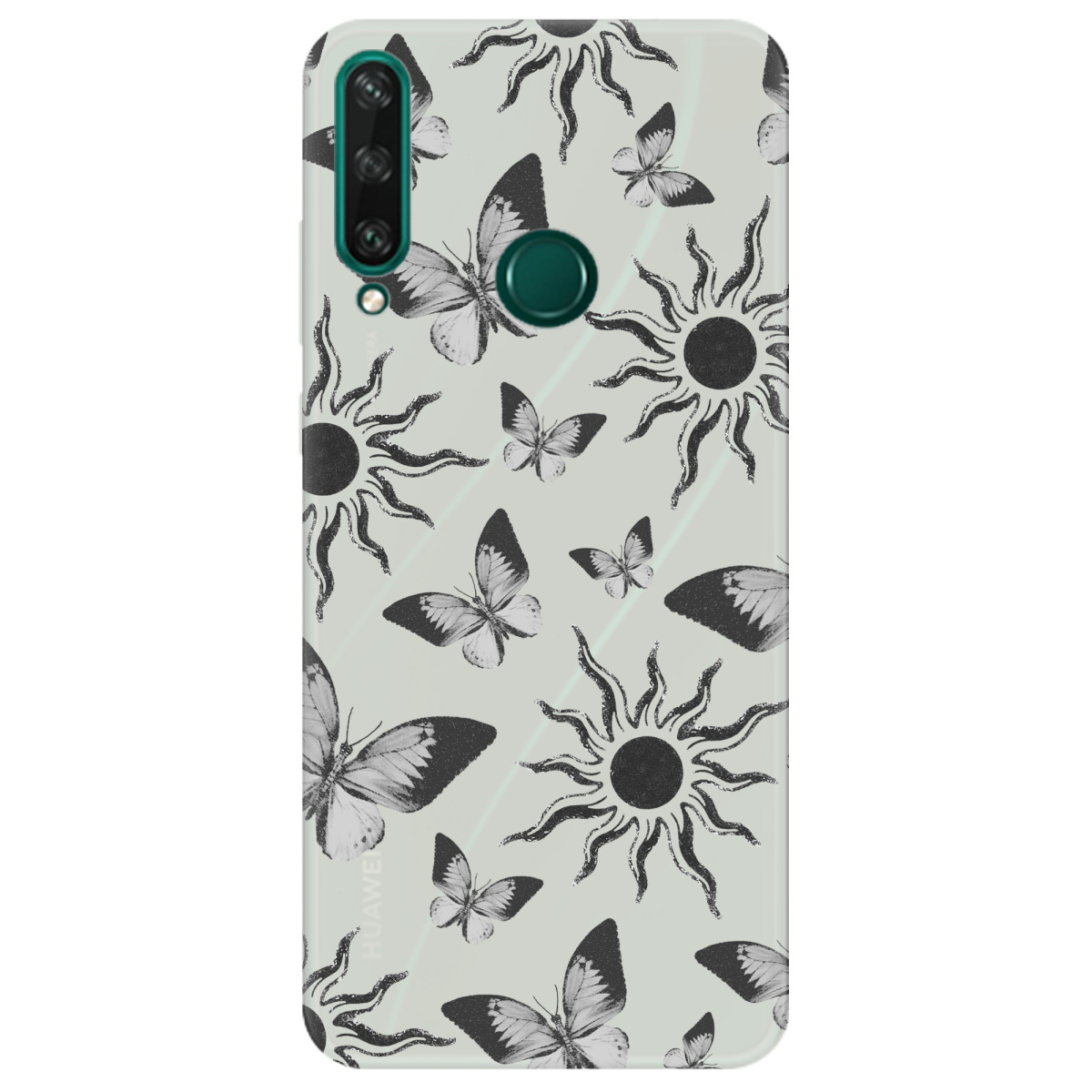 Чехол для Huawei Y6p полупрозрачный матовый soft touch Сонячний метелик - фото 1 Чехол для Huawei Y6p полупрозрачный матовый soft touch Сонячний метелик - фото 1 - Чехлы для телефонов