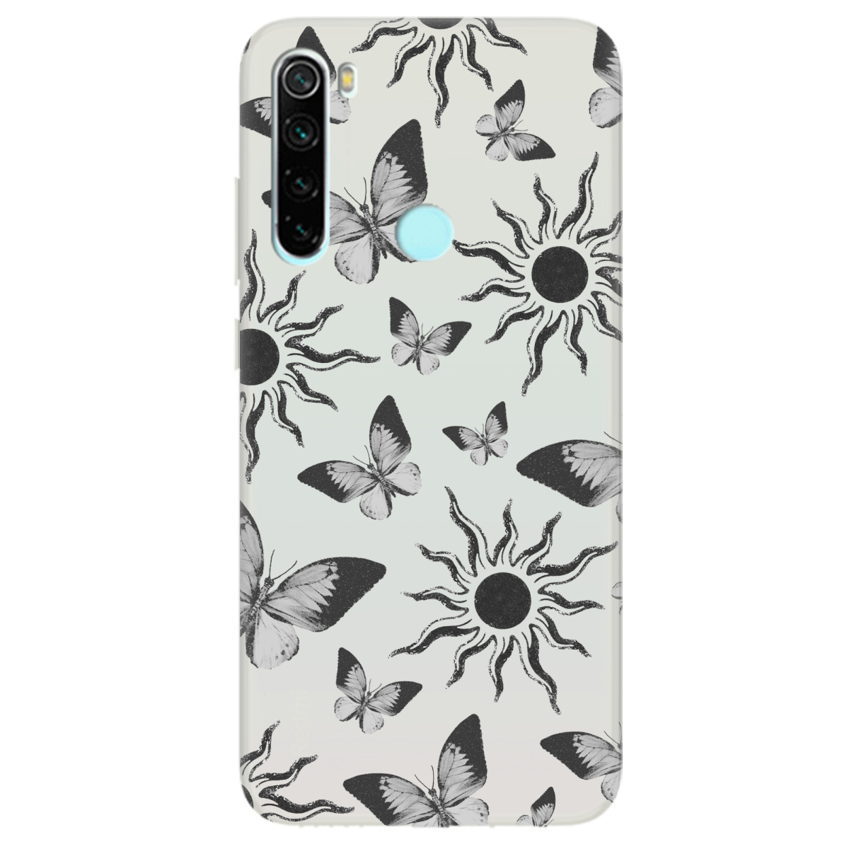 Чехол для Xiaomi Redmi Note 8T полупрозрачный матовый soft touch Сонячний метелик - фото 1 - Чехлы для телефонов