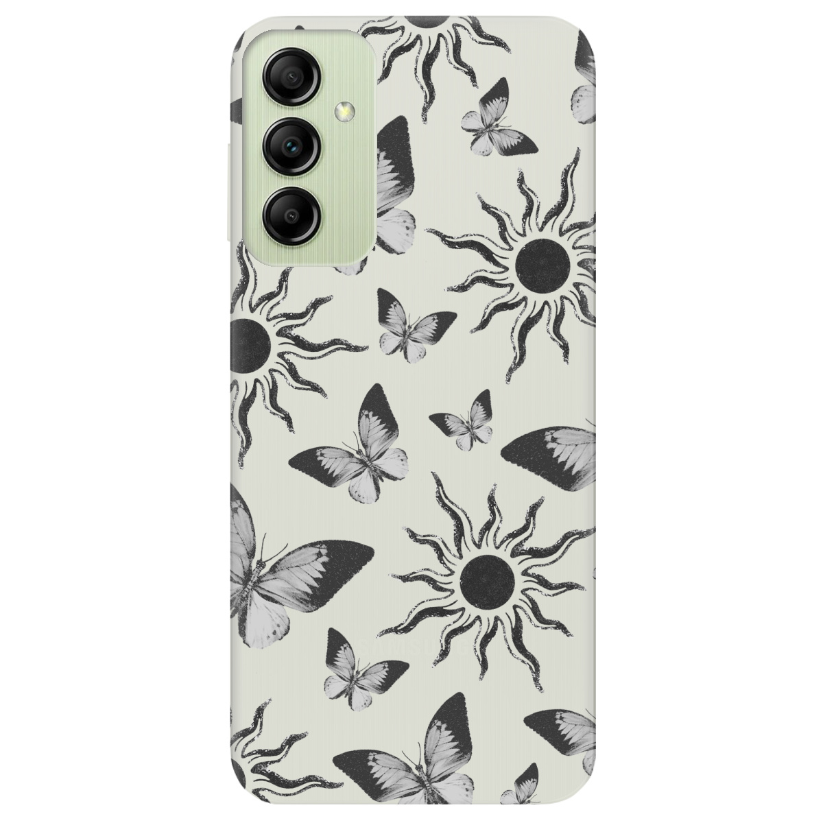 Чохол для Samsung Galaxy A14 напівпрозорий матовий soft touch Сонячний метелик - фото 1 - Чохли для телефонів