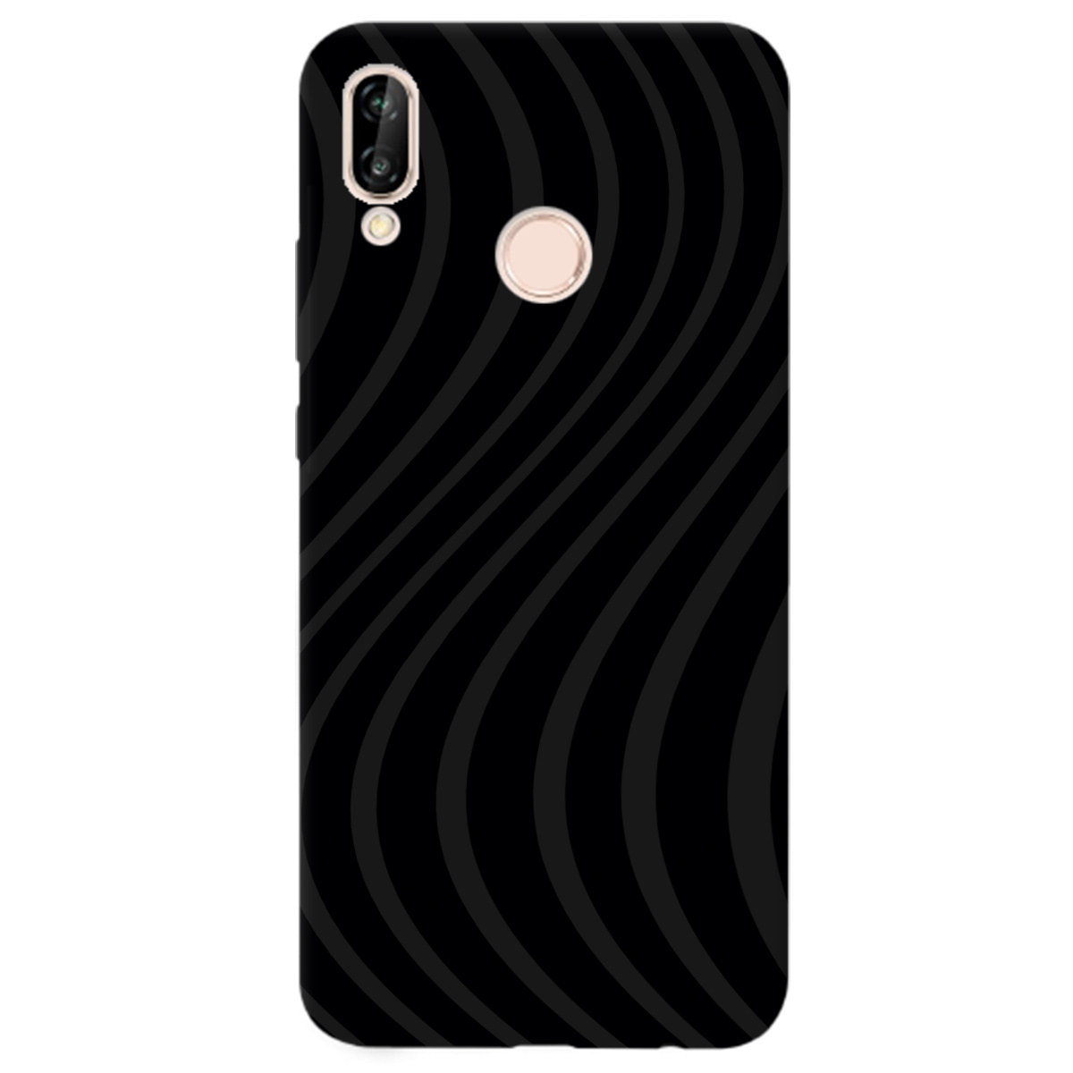 Чехол для Huawei P20 Lite черный матовый soft touch Вихор енергії (black) - фото 1 - Чехлы для телефонов