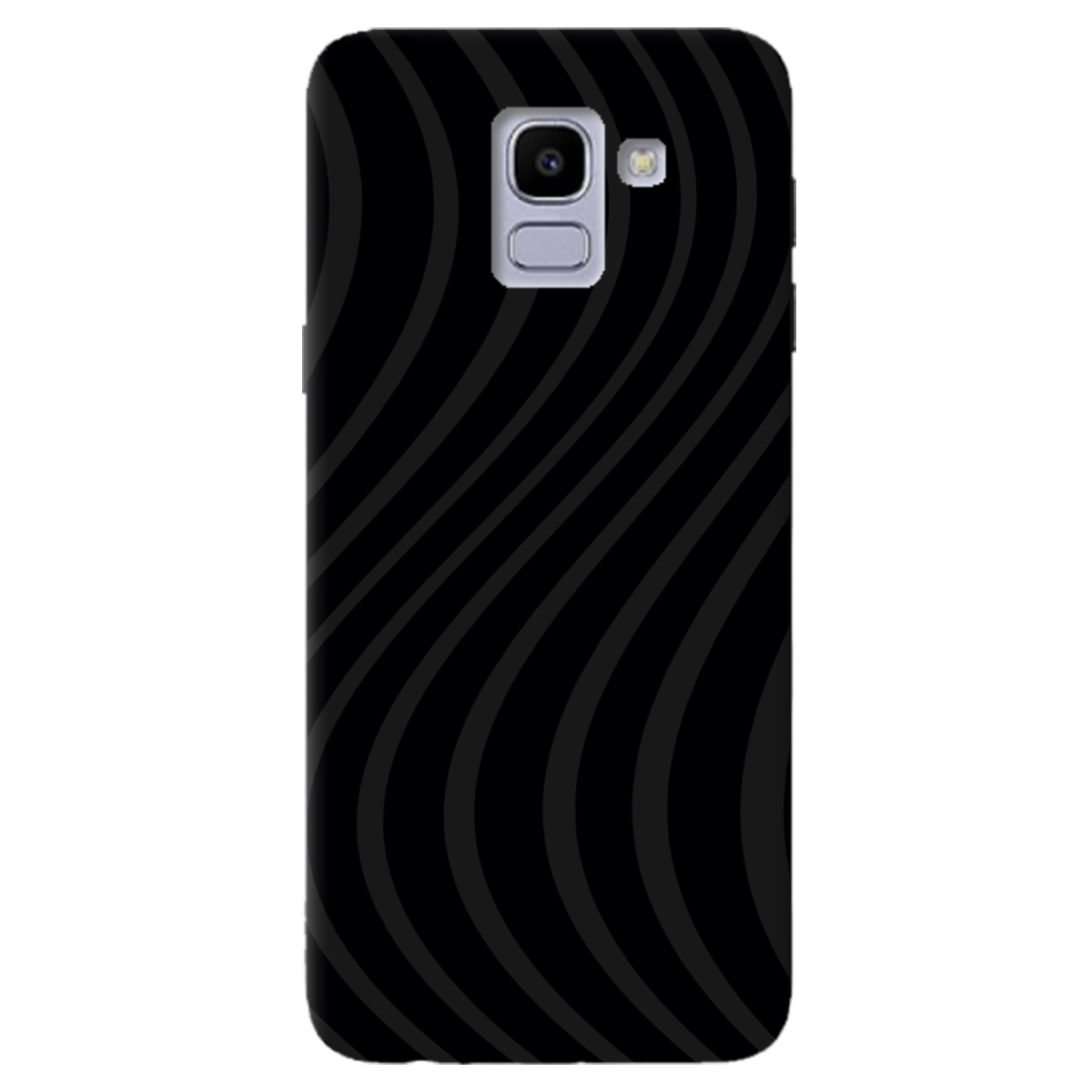 Чехол для Samsung Galaxy J6 2018 черный матовый soft touch Вихор енергії (black) - фото 1 - Чехлы для телефонов