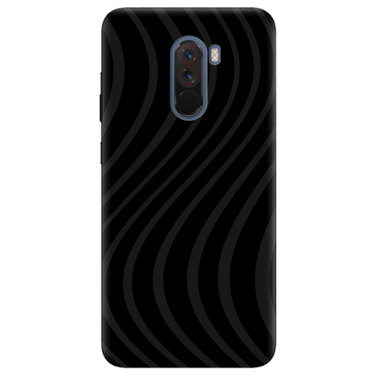 Чохол для Xiaomi Pocophone F1 чорний матовий soft touch Вихор енергії (black) - фото 1 - Чохли для телефонів