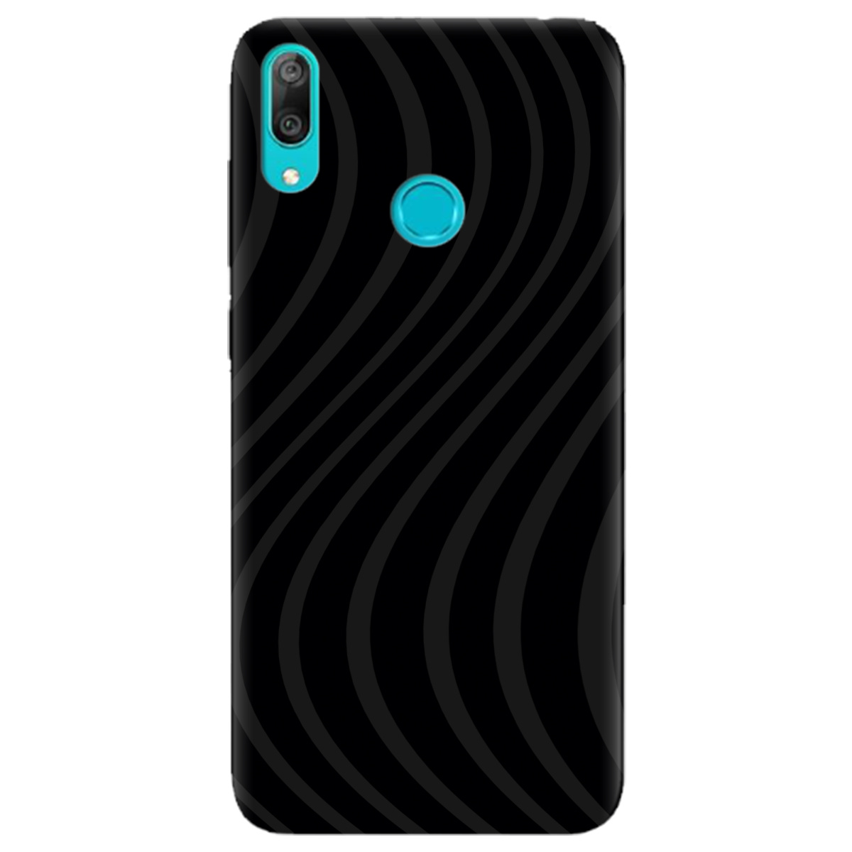 Чохол для Huawei Y7 2019 чорний матовий soft touch Вихор енергії (black) - фото 1 - Чохли для телефонів