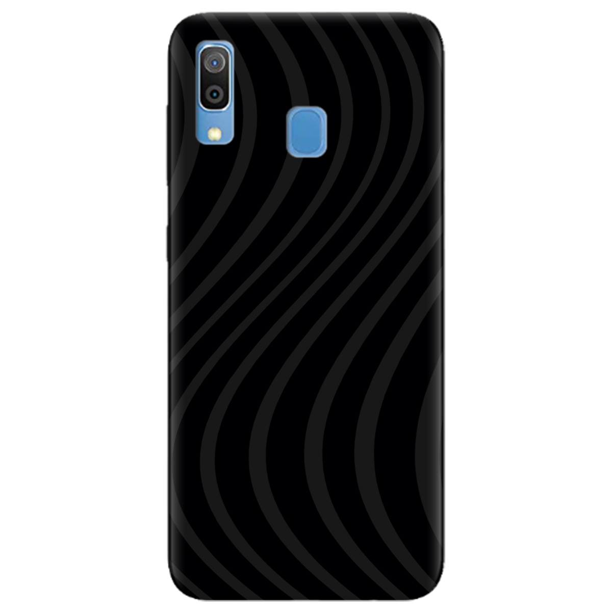 Чехол для Samsung Galaxy A30 черный матовый soft touch Вихор енергії (black) - фото 1 - Чехлы для телефонов