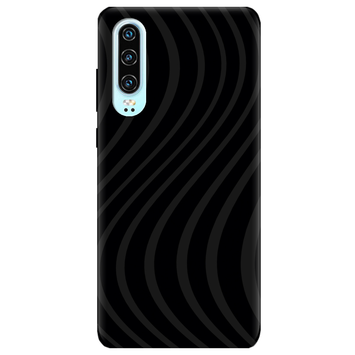 Чохол для Huawei P30 чорний матовий soft touch Вихор енергії (black) - фото 1 - Чохли для телефонів