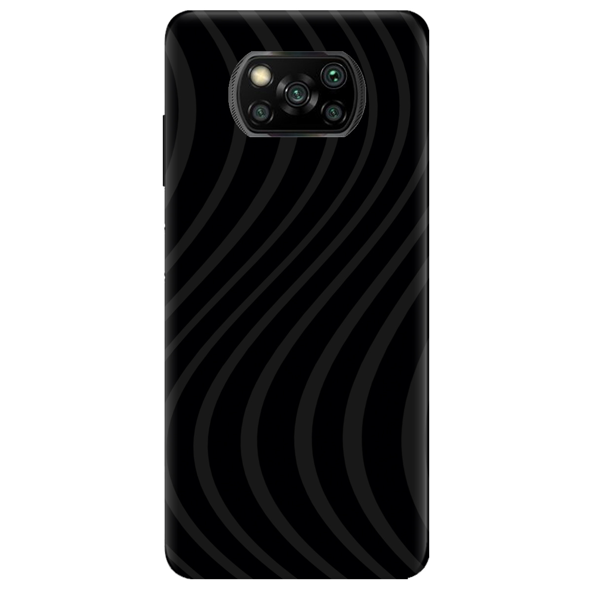 Чехол для Xiaomi Poco X3 черный матовый soft touch Вихор енергії (black) - фото 1 - Чехлы для телефонов