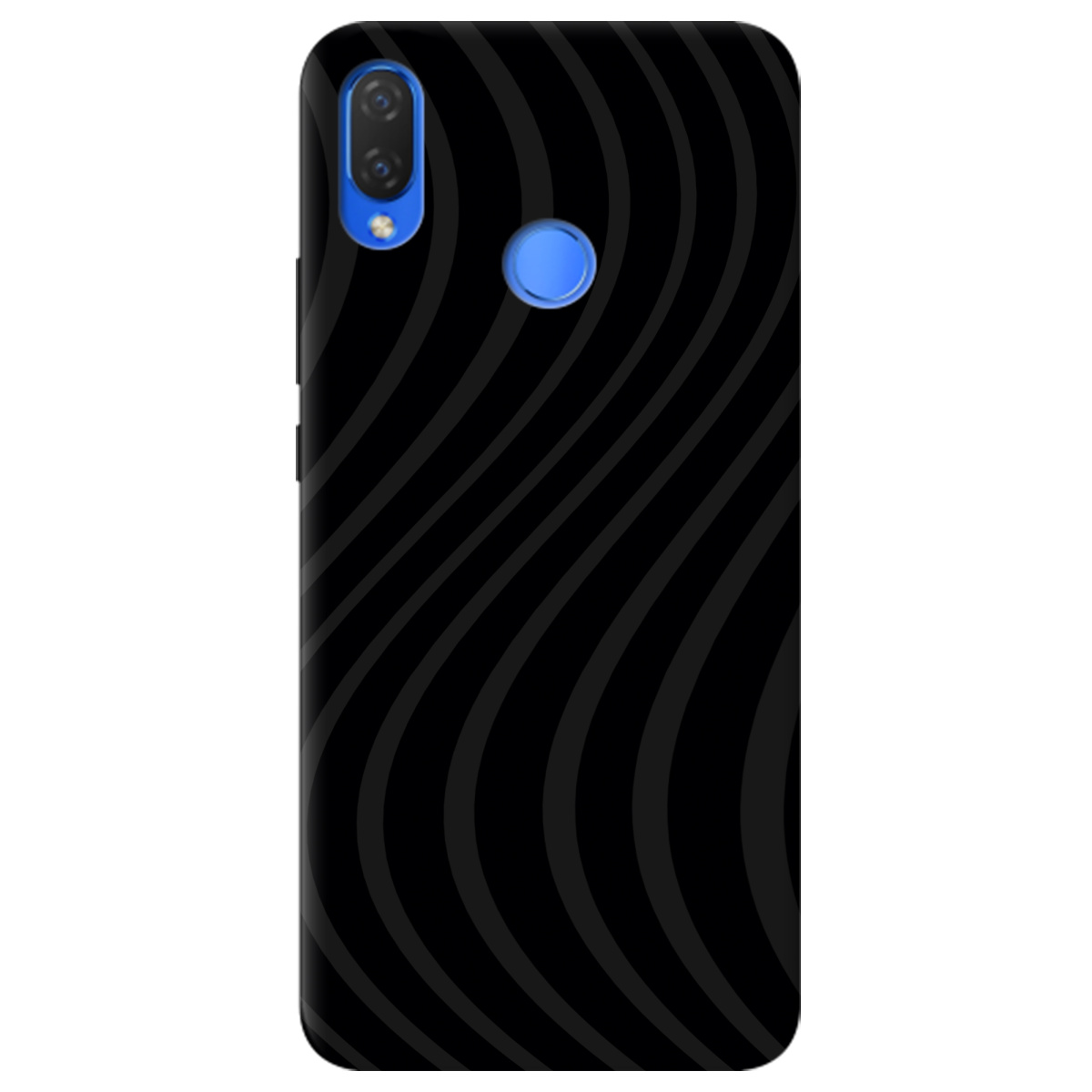 Чохол для Huawei P Smart Plus чорний матовий soft touch Вихор енергії (black) - фото 1 - Чохли для телефонів