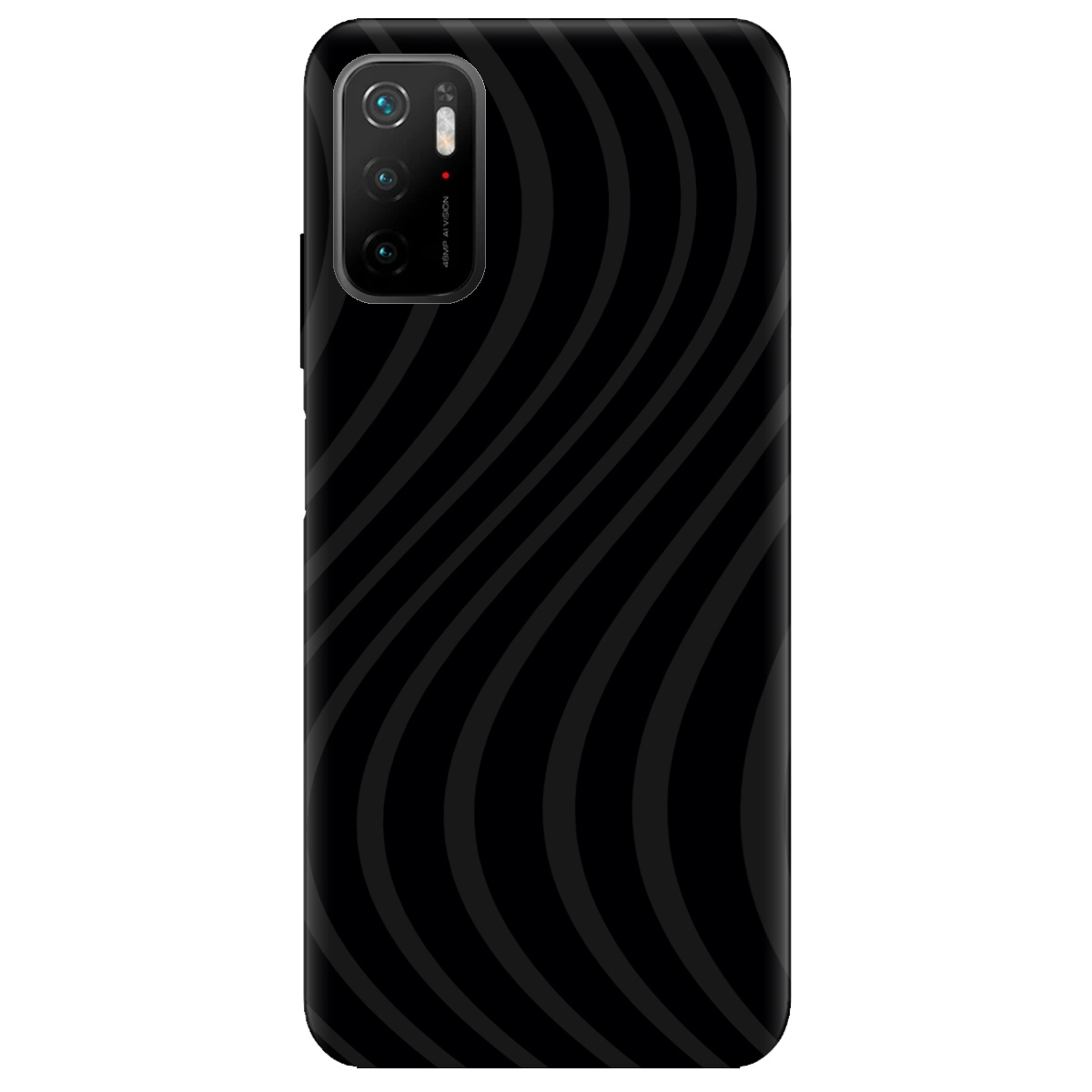 Чохол для Xiaomi Poco M3 Pro чорний матовий soft touch Вихор енергії (black) - фото 1 - Чохли для телефонів