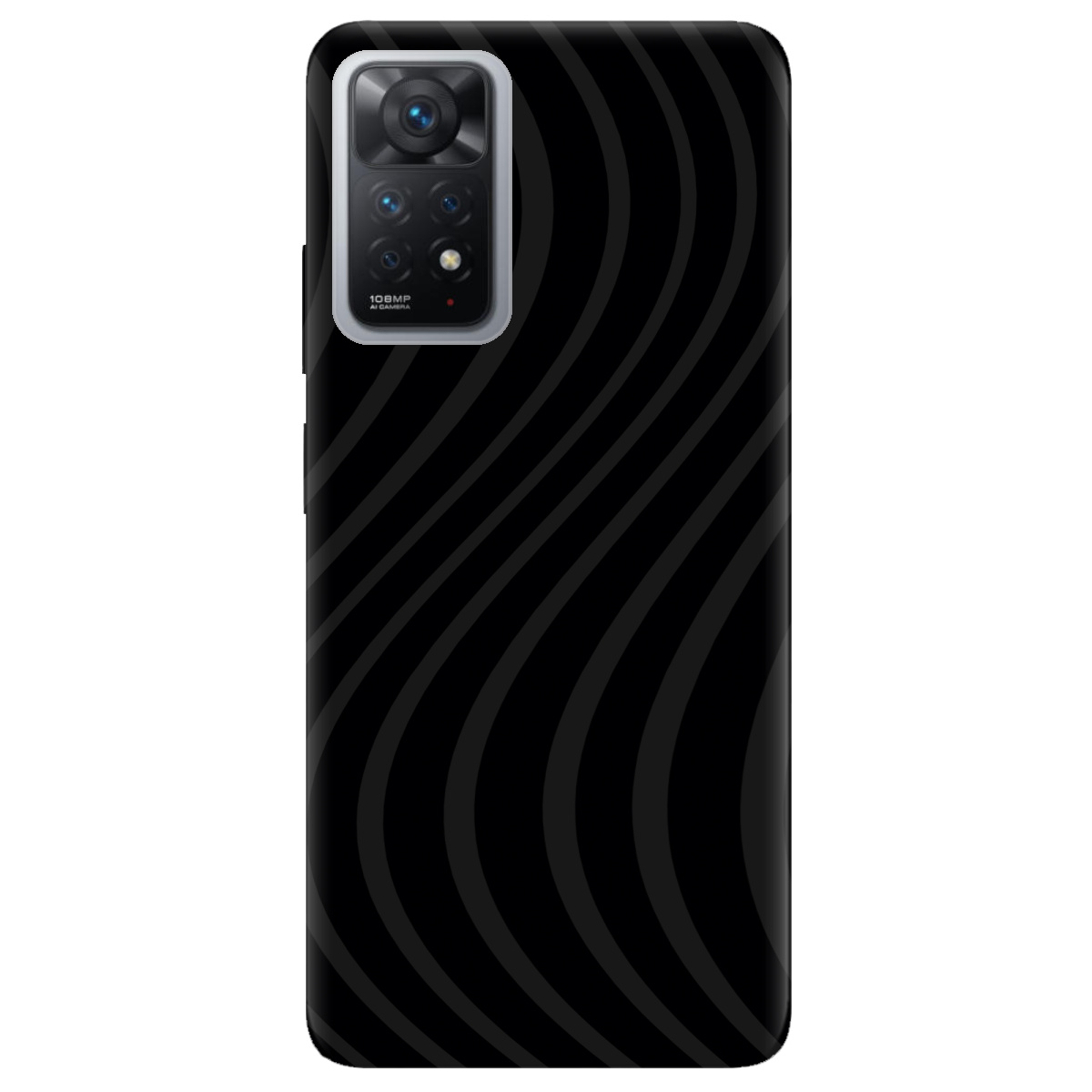 Чехол для Xiaomi Redmi Note 11 Pro черный матовый soft touch Вихор енергії (black) - фото 1 - Чехлы для телефонов