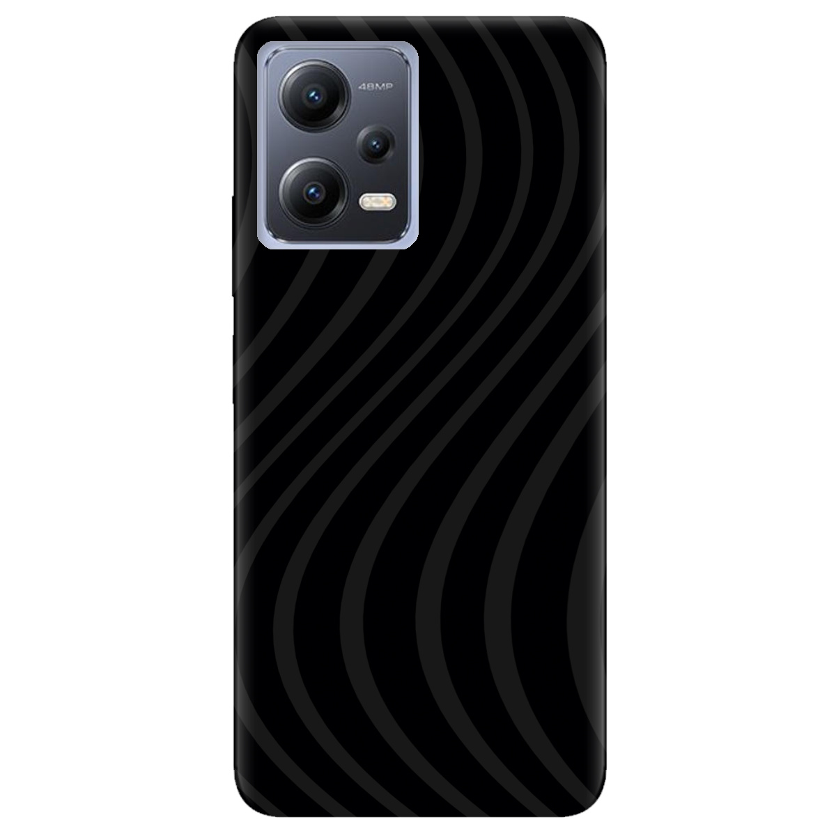 Чехол для Xiaomi Redmi Note 12 5G черный матовый soft touch Вихор енергії (black) - фото 1 - Чехлы для телефонов