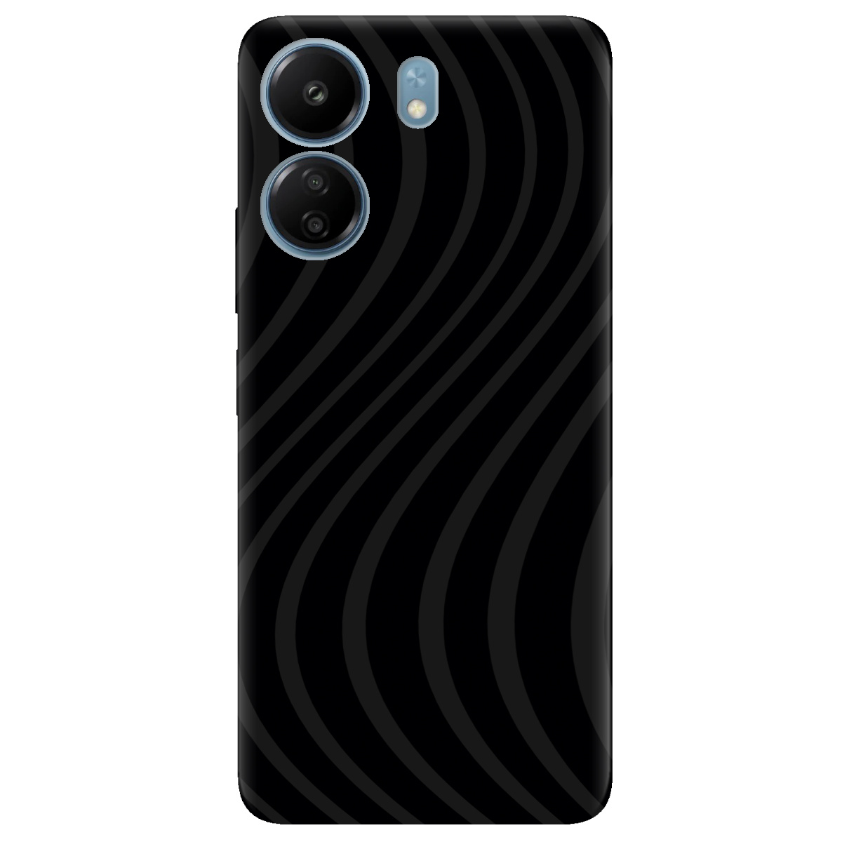 Чохол для Xiaomi Poco C65 чорний матовий soft touch Вихор енергії (black) - фото 1 Чохол для Xiaomi Poco C65 чорний матовий soft touch Вихор енергії (black) - фото 1 - Чохли для телефонів
