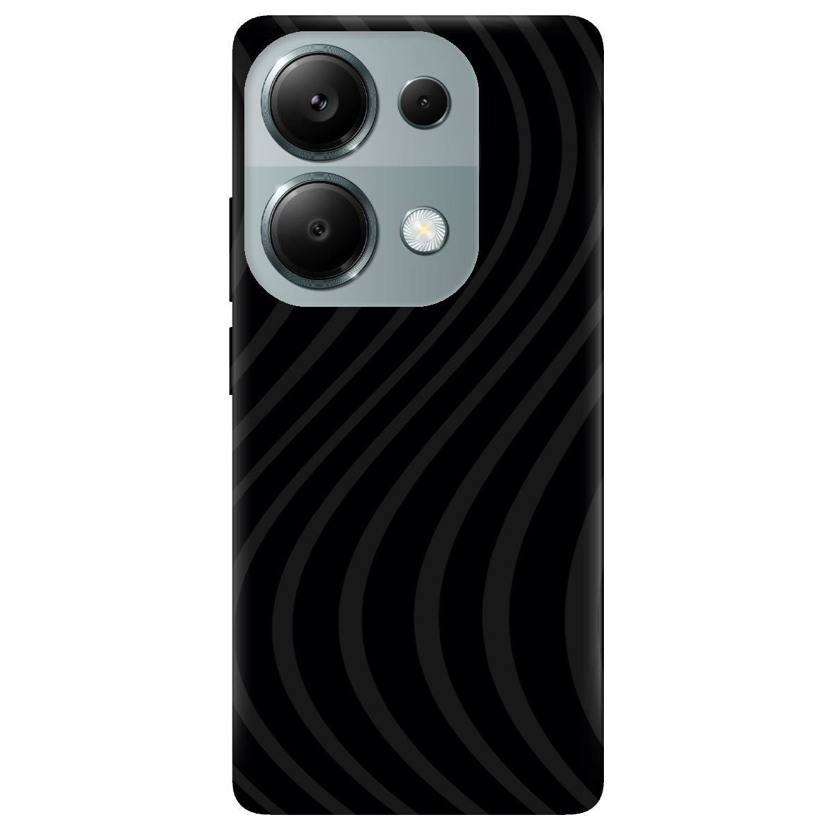 Чохол для Xiaomi Redmi Note 13 Pro 4G чорний матовий soft touch Вихор енергії (black) - фото 1 - Чохли для телефонів