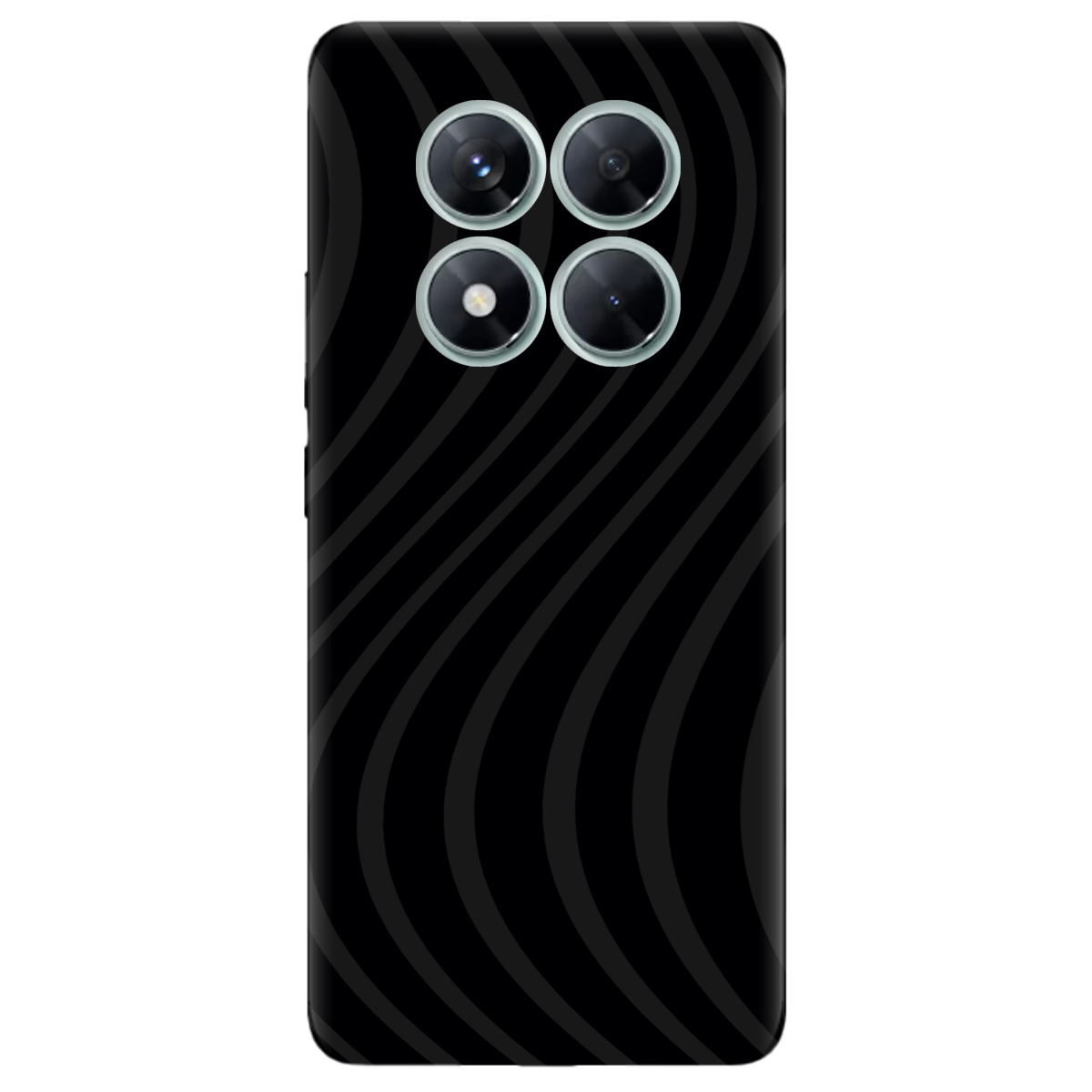 Чехол для Xiaomi Redmi Note 14 Pro 5G черный матовый soft touch Вихор енергії (black) - фото 1 - Чехлы для телефонов