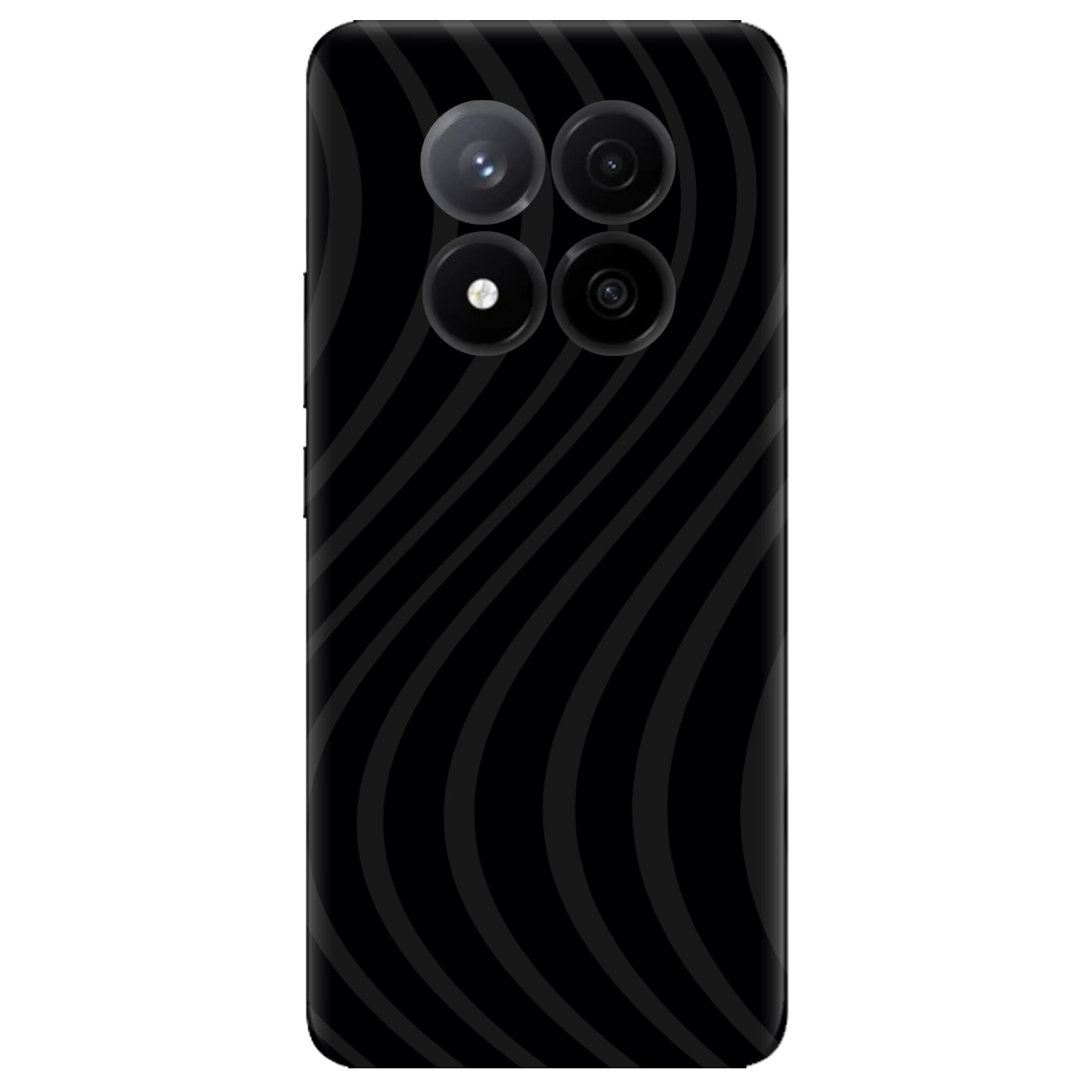 Чохол для Xiaomi Redmi Note 14 Pro + 5G чорний матовий soft touch Вихор енергії (black) - фото 1 - Чохли для телефонів