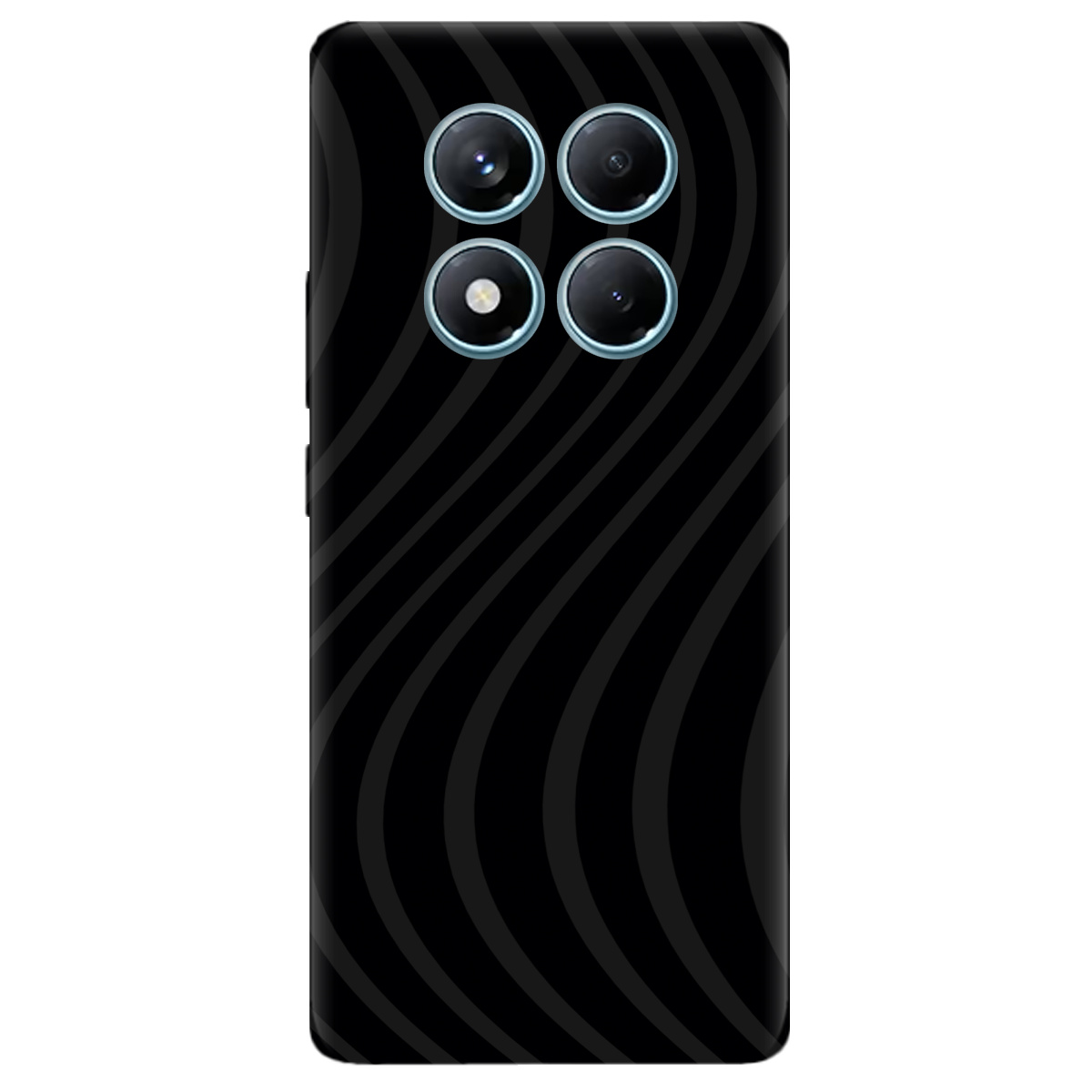 Чехол для Xiaomi Redmi Note 14 Pro 4G черный матовый soft touch Вихор енергії (black) - фото 1 - Чехлы для телефонов