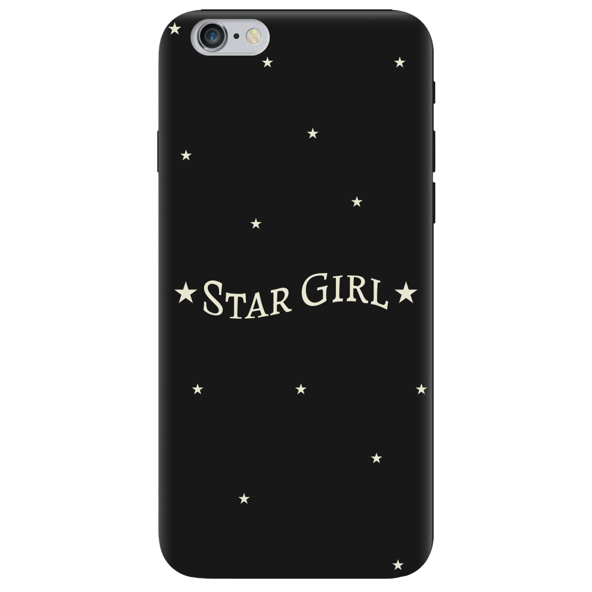 Чехол для Apple iPhone 6 Plus / 6S Plus черный матовый soft touch Star girl - фото 1 - Чехлы для телефонов