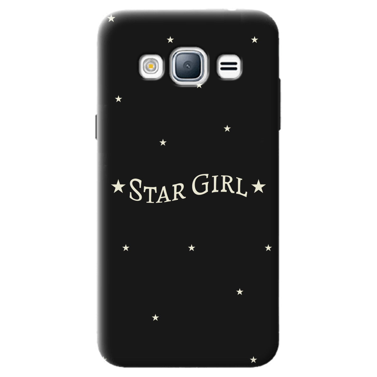 Чохол для Samsung Galaxy J3 2016 чорний матовий soft touch Star girl - фото 1 - Чохли для телефонів