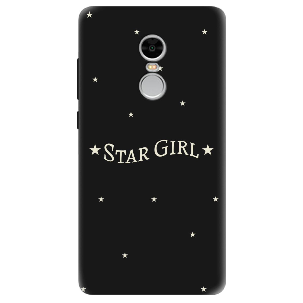 Чехол для Xiaomi Redmi Note 4 черный матовый soft touch Star girl - фото 1 - Чехлы для телефонов