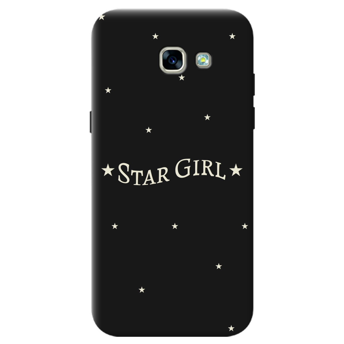 Чохол для Samsung Galaxy A5 2017 чорний матовий soft touch Star girl - фото 1 Чохол для Samsung Galaxy A5 2017 чорний матовий soft touch Star girl - фото 1 - Чохли для телефонів