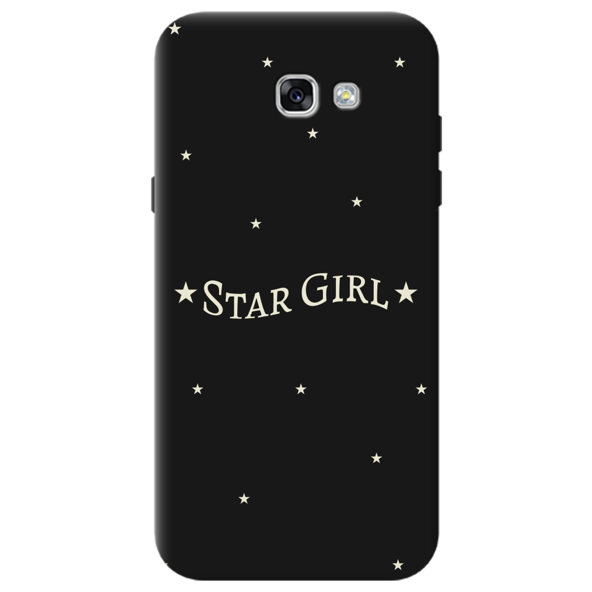 Чехол для Samsung Galaxy A7 2017 черный матовый soft touch Star girl - фото 1 - Чехлы для телефонов