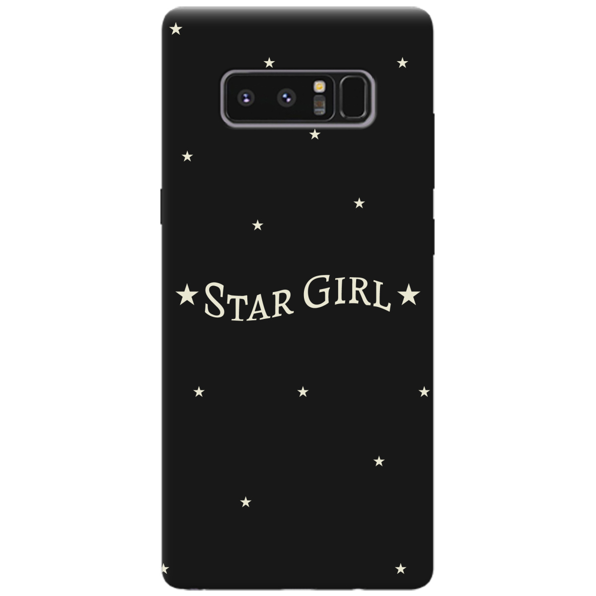 Чехол для Samsung Galaxy Note 8 черный матовый soft touch Star girl - фото 1 - Чехлы для телефонов