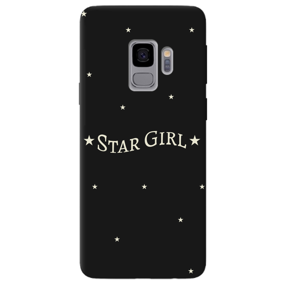 Чехол для Samsung Galaxy S9 черный матовый soft touch Star girl - фото 1 - Чехлы для телефонов