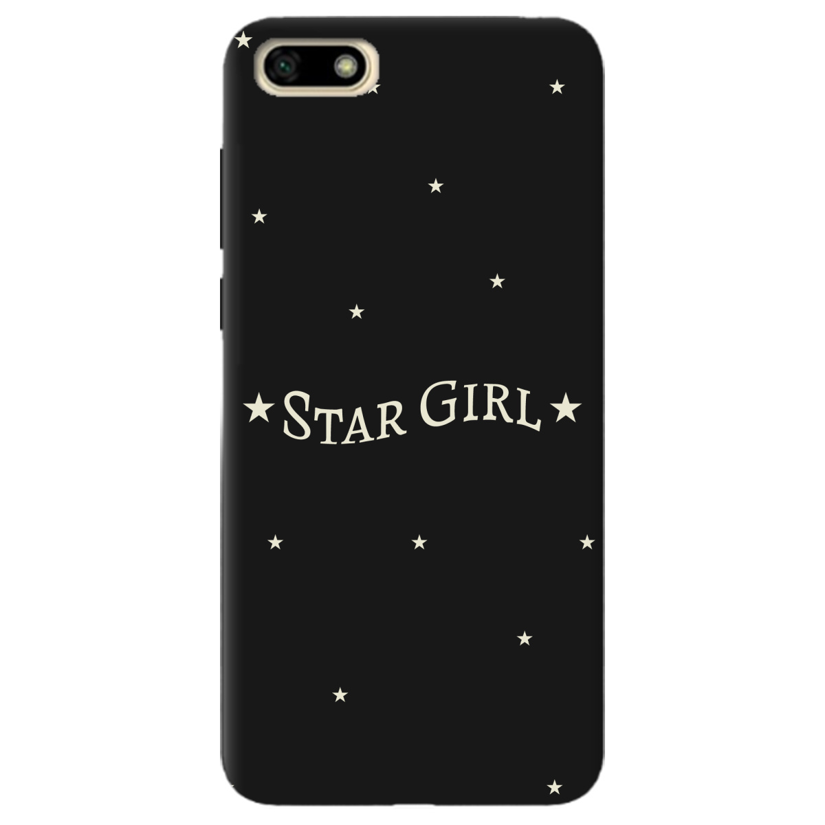 Чехол для Huawei Y5 2018 черный матовый soft touch Star girl - фото 1 - Чехлы для телефонов