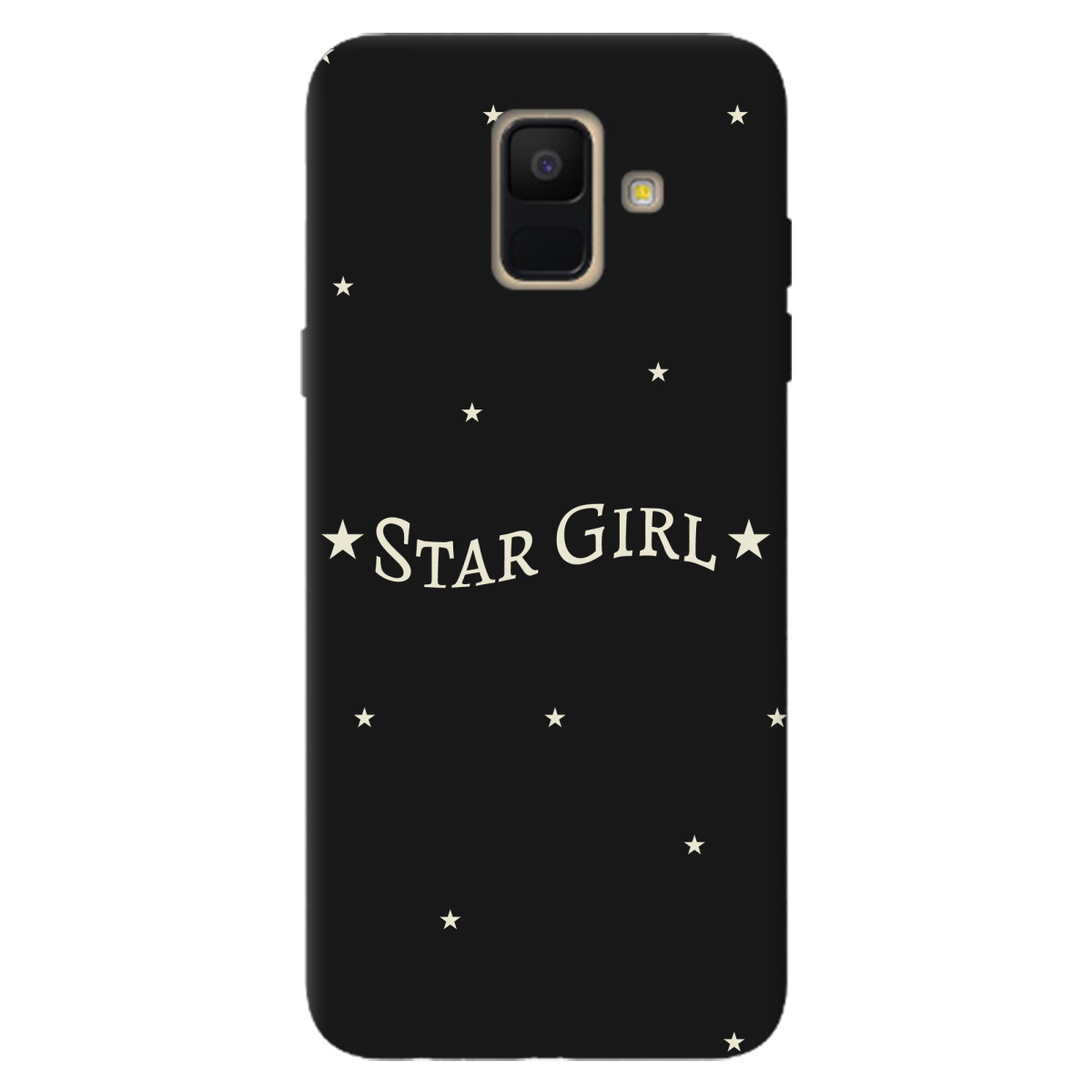 Чехол для Samsung Galaxy A6 2018 черный матовый soft touch Star girl - фото 1 - Чехлы для телефонов