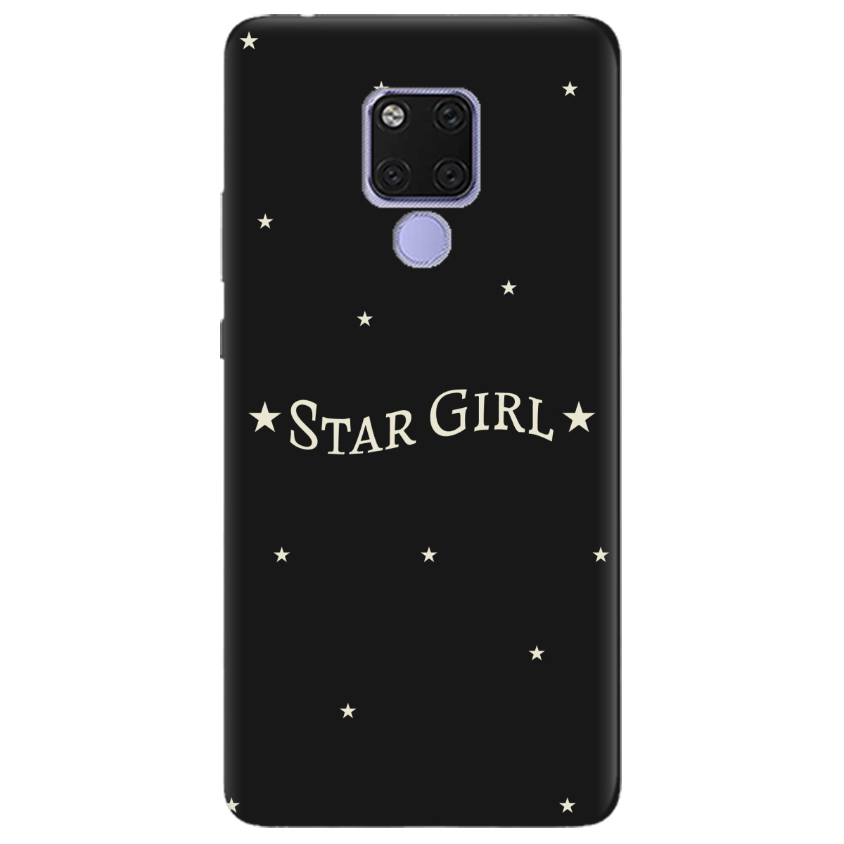 Чехол для Huawei Mate 20 черный матовый soft touch Star girl - фото 1 - Чехлы для телефонов