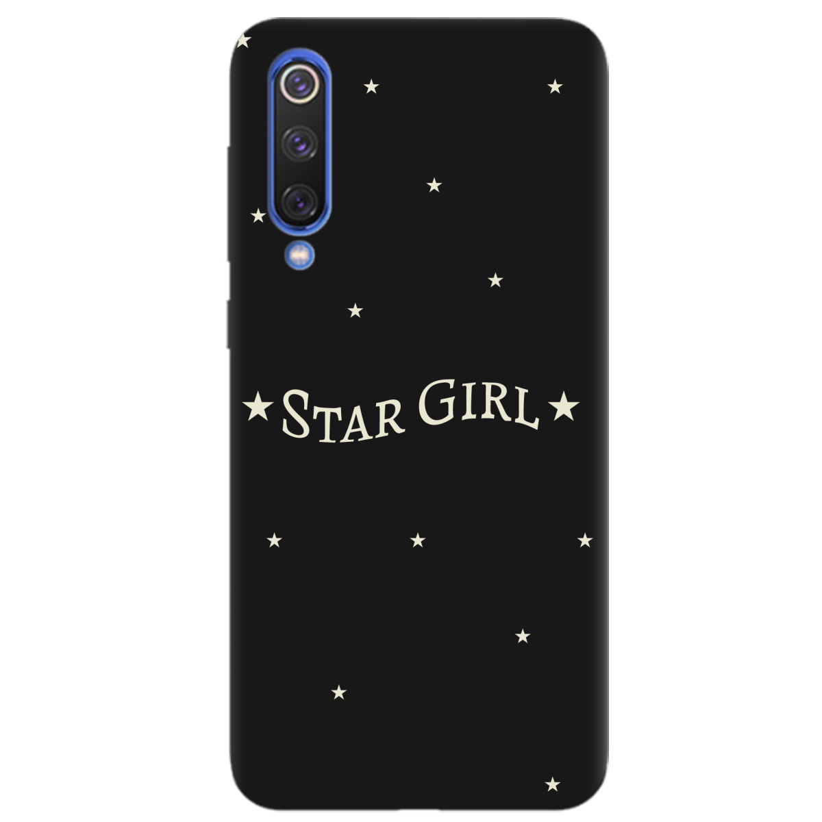 Чехол для Xiaomi Mi 9 черный матовый soft touch Star girl - фото 1 - Чехлы для телефонов