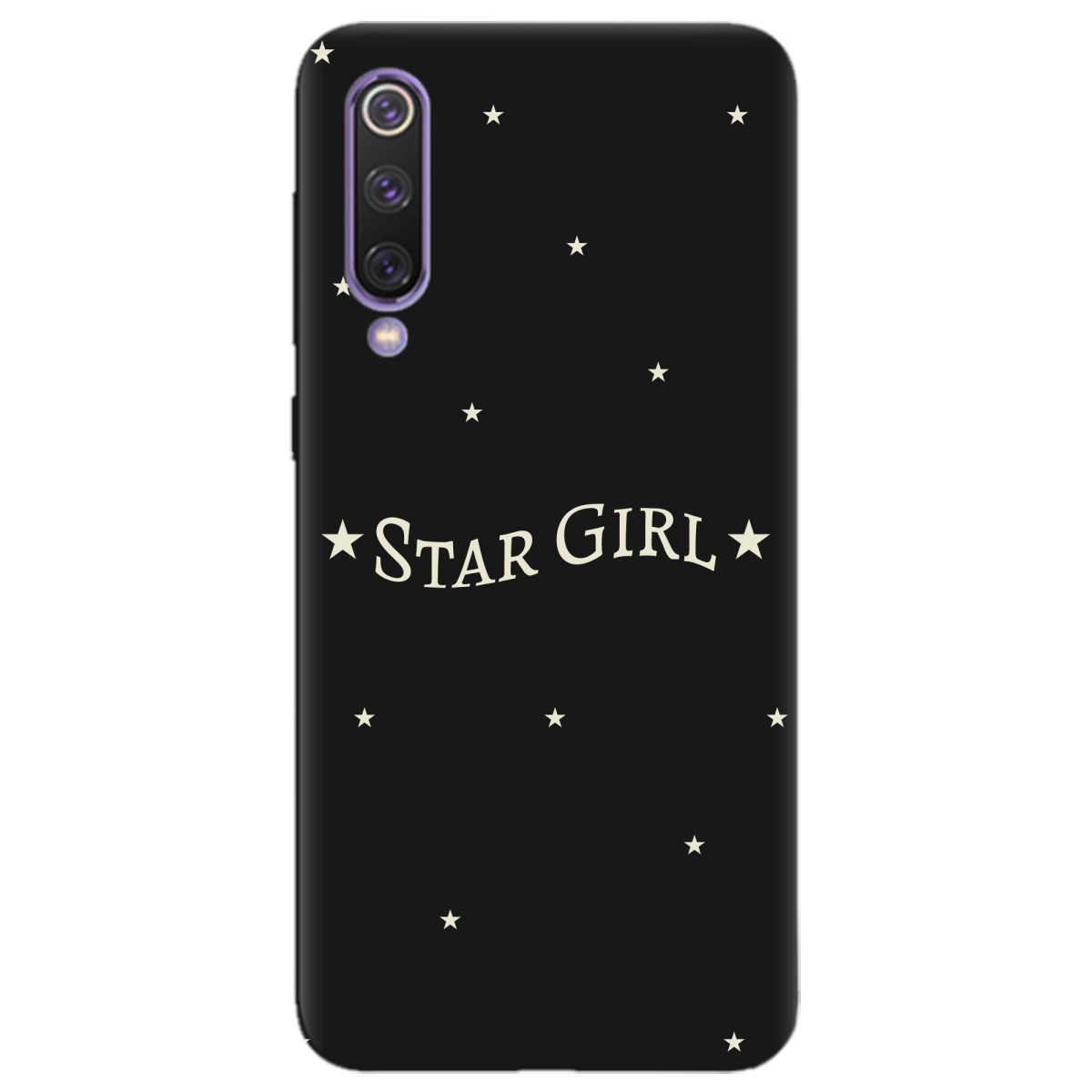 Чехол для Xiaomi Mi 9 SE черный матовый soft touch Star girl - фото 1 - Чехлы для телефонов