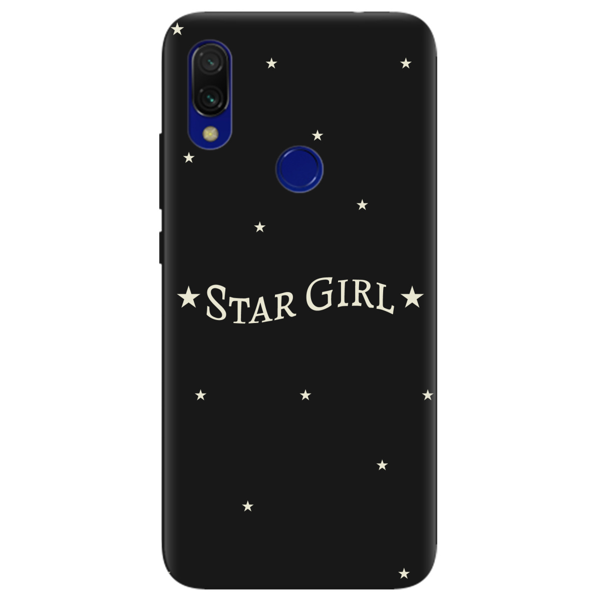 Чохол для Xiaomi Redmi 7 чорний матовий soft touch Star girl - фото 1 - Чохли для телефонів